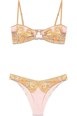 ZIMMERMANN Badkläder, Dam, M, Läder, Pastellrosa baddräkt med justerbara axelband