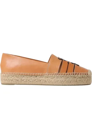 Tory Burch Skor, Dam, 38 EU, Läder, Brun CutOut Espadrille Flats