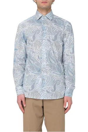 Etro Skjorta, Herr, 4Xl, Ivory Paisley Print Skjorta