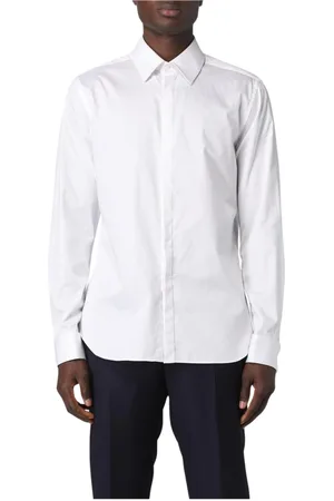 corneliani Skjorta, Herr, M, Bomull, Klassisk Vit Skjorta