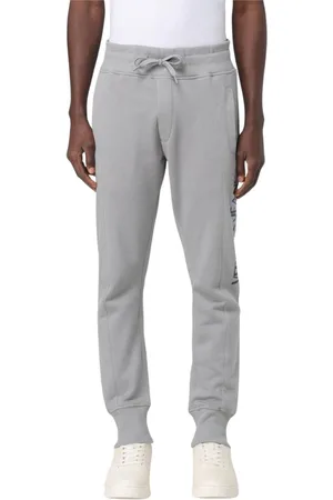 VERSACE Byxor, Herr, L, Bomull, Moderne Grå Sweatpants med Stil