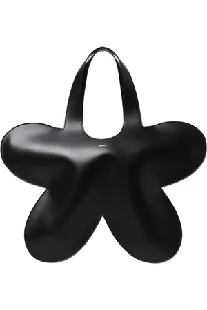 COPERNI Väska, Dam, ONE Size, Läder, Svart Läderblomma Toteväska