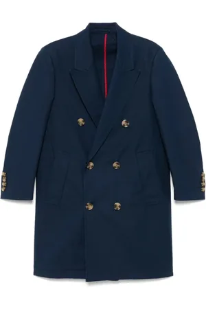 Tommy Hilfiger Kappa, Herr, L, Marinblå Dubbelknäppt Kappa