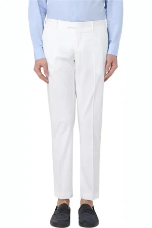 PT Torino Byxor, Herr, XL, Bomull, Beige Slim Fit Bomullsbyxor