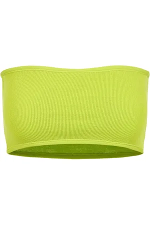 Iceberg Badkläder, Dam, S, Läder, Cederfärgad stickad bandeau top