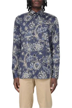 Etro Skjorta, Herr, 2Xl, Blommig Paisley Print Skjorta
