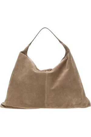 Brunello Cucinelli Väska, Dam, ONE Size, Läder, Grå läder axelväska