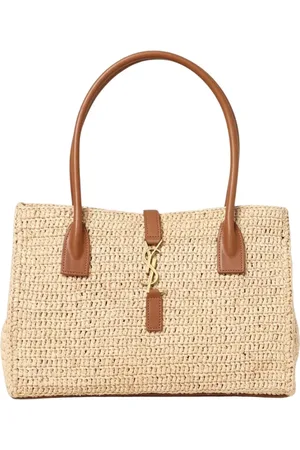 Saint Laurent Väska, Dam, ONE Size, Läder, Snygg Straw Tote Väska