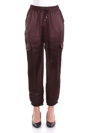 Liu Jo Byxor, Dam, S, Polyester, Bruna Sportbyxor med Fickor