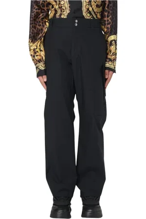 VERSACE Byxor, Herr, L, Svarta Cargo Byxor Straight Leg
