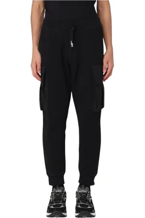 Dsquared2 Byxor, Herr, L, Svarta Cargo Joggers med Fickor