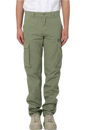 Aspesi Byxor, Herr, L, Bomull, Beige Cargo Byxor med Fickor