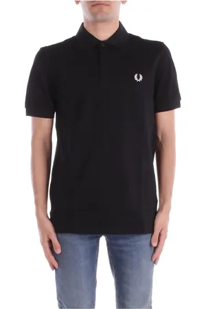 Fred Perry Topp, Herr, L, Bomull, Svarta Polo T-shirts och Polos