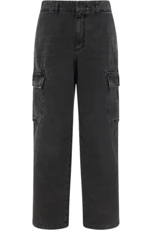 Givenchy Jeans, Herr, L, Bomull, Svarta Cargo Byxor med Fickor