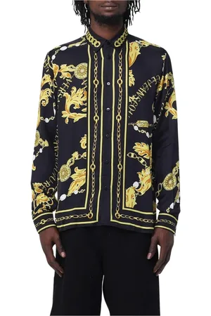 VERSACE Skjorta, Herr, S, Barocktryck Sidenskjorta