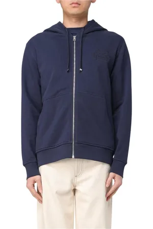 Etro Sweatshirts & Hoodies, Herr, L, Bomull, Broderad Logo ZipUp Hoodie