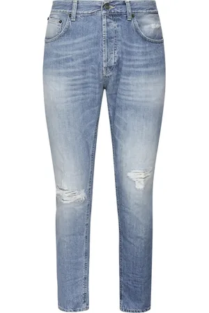 Dondup Jeans, Herr, W32, Denim, Blå Slim Fit Jeans Låg midja