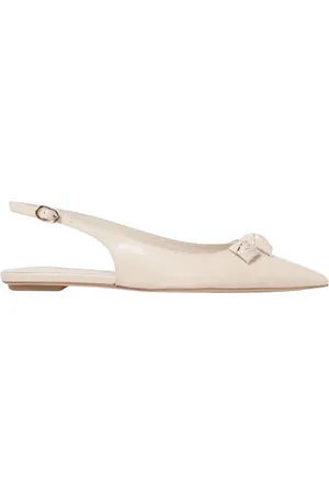 Stuart Weitzman Skor, Dam, 41 EU, Eleganta platta krämfärgade skor