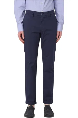 RE-HASH Byxor, Herr, W33, Bomull, Blå Casual Chinos Byxor Stil