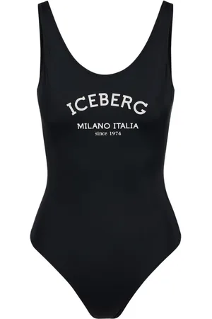Iceberg Badkläder, Dam, M, Svart olympisk-stil baddräkt med logo