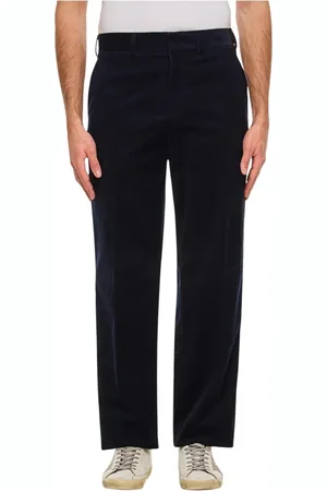 Fendi Byxor, Herr, M, Bomull, Blå Corduroy Casual Byxor