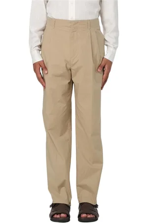 LARDINI Byxor, Herr, L, Bomull, Elegant Veckad Bomullscasualbyxor