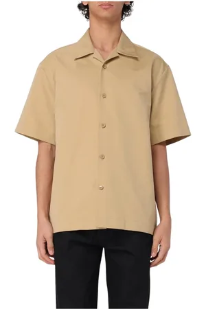 Jil Sander Skjorta, Herr, M, Bomull, Grå kortärmad skjorta