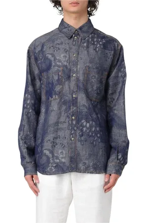 Etro Skjorta, Herr, L, Denim, Klassisk Denim Skjorta Modern Stil