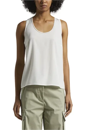 PESERICO SIGN Topp, Dam, 3Xs, Silke crepe de chine U-ringad topp