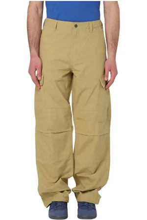 Carhartt Byxor, Herr, W33, Bomull, Gröna Cargo Byxor Snygga och