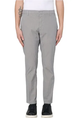 Dondup Byxor, Herr, W38, Bomull, Silver Pinstripe Slim Fit Byxor