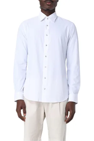 Michael Kors Skjorta, Herr, L, Vit Button-Up Skjorta med Krage