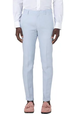 Paul Smith Byxor, Herr, W30, Linne, Blå Slim Fit Linnebyxor