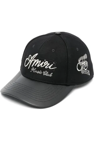 AMIRI Accessoarer, Herr, ONE Size, Svart Justerbar Rem Cap med Eyelet Vents