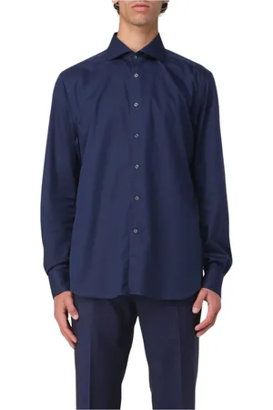 corneliani Skjorta, Herr, XL, Bomull, Blå Bomullsskjorta