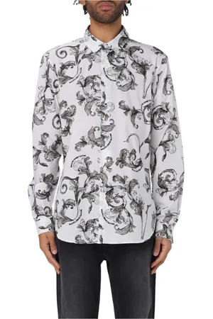 VERSACE Skjorta, Herr, XL, Bomull, Barocktryck Skjorta
