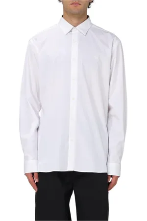 Burberry Skjorta, Herr, S, Bomull, Vit Bomull Poplin Skjorta