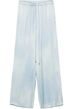 ERMANNO SCERVINO Byxor, Dam, S, Klar Blå Wide Leg Byxor