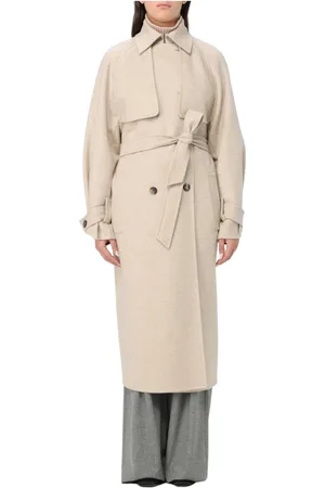 Max Mara Kappa, Dam, 2Xs, Kashmir, Kashmir Trenchcoat Bälte Ull
