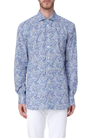 Kiton Skjorta, Herr, 4Xl, Blå Cashmere V-Neck Sweater