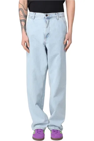Carhartt Jeans, Herr, W31, Bomull, Ljus Tvätt Snickarbyxor för Män