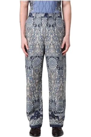 Etro Byxor, Herr, M, Multifärgad Paisley Print Stiliga Byxor