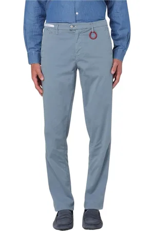 sartoria tramarossa Byxor, Herr, W38, Bomull, Blå Distressed Chinos för Män