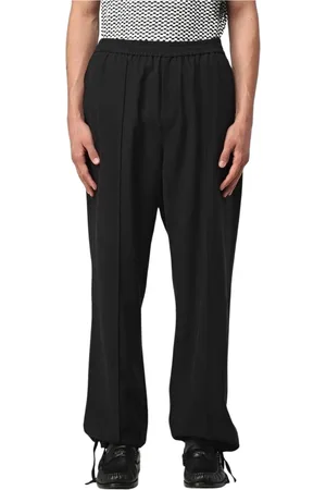 Helmut Lang Byxor, Herr, M, Polyester, Svarta Dragsko Byxor
