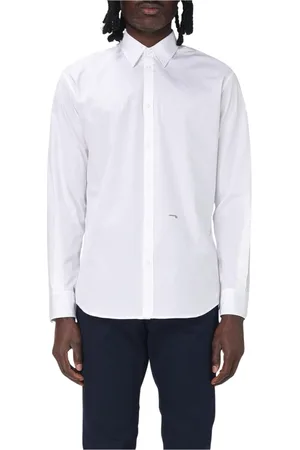 Dsquared2 Skjorta, Herr, L, Bomull, Svart Långärmad Poplin Skjorta