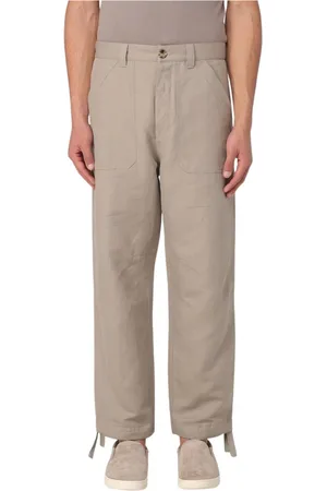 Brunello Cucinelli Byxor, Herr, 3Xl, Linne, Casual Linne Dragsko Byxor