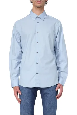 Armani Exchange Skjorta, Herr, XL, Bomull, Vit Bomullsskjorta Klassisk Design
