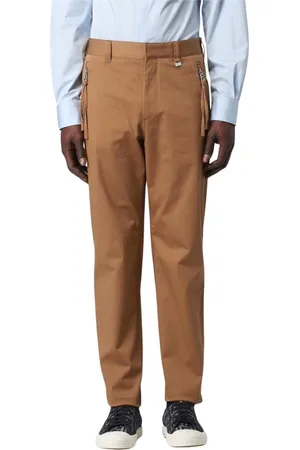 Fendi Byxor, Herr, L, Bomull, Brun Gabardine Casual Byxor