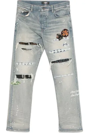 AMIRI Jeans, Herr, W30, Ljusblå Ripped Jeans