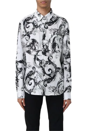 VERSACE Skjorta, Herr, XL, Bomull, Barocktryck Skjorta för Män